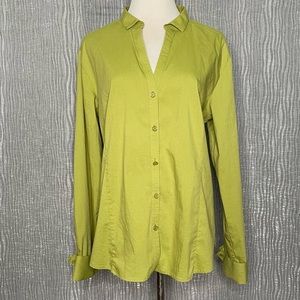 Chico’s split neck tailored button down